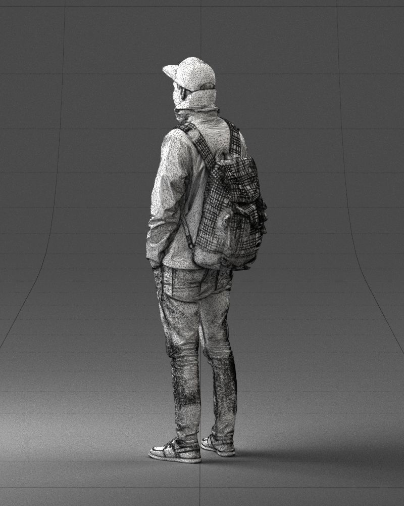 Guy in blue jacket 0123 3D Print Ready 3D print model_23