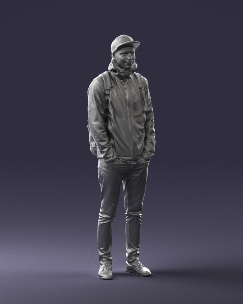 Guy in blue jacket 0123 3D Print Ready 3D print model_7