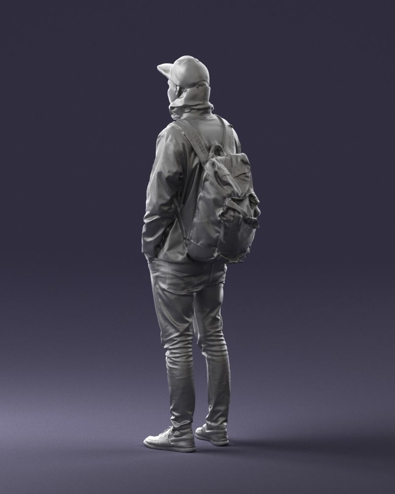Guy in blue jacket 0123 3D Print Ready 3D print model_22