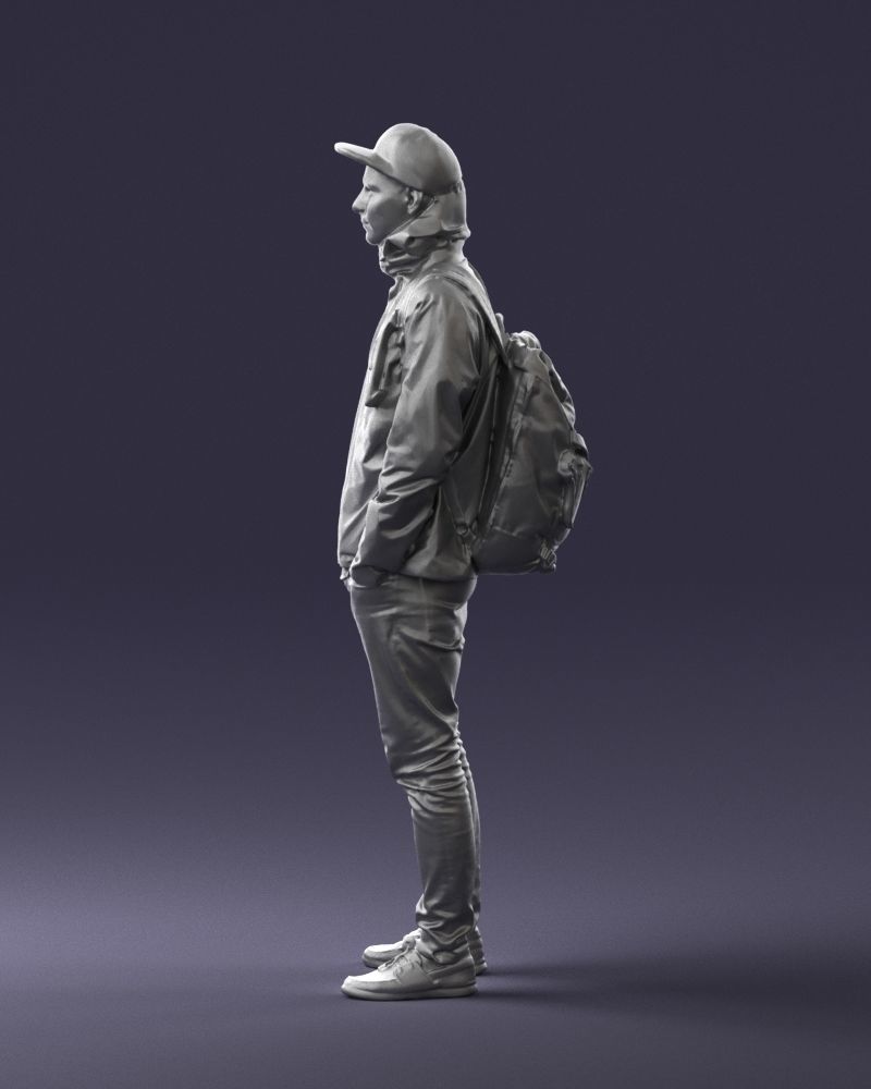 Guy in blue jacket 0123 3D Print Ready 3D print model_25