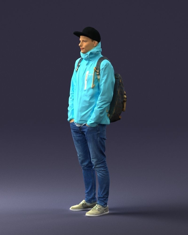 Guy in blue jacket 0123 3D Print Ready 3D print model_27