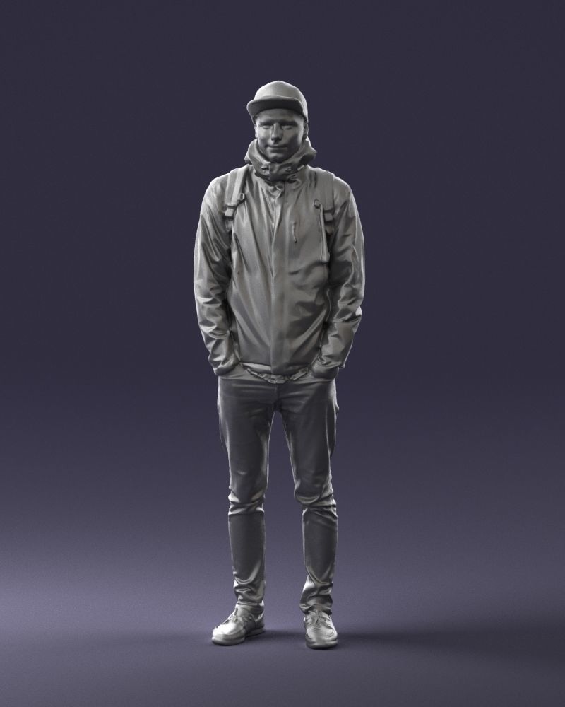 Guy in blue jacket 0123 3D Print Ready 3D print model_34