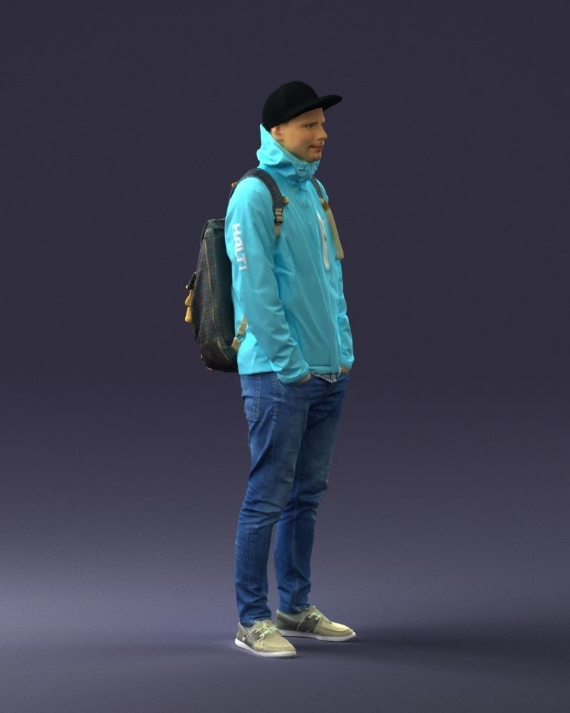 Guy in blue jacket 0123 3D Print Ready 3D print model_9