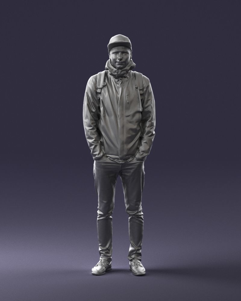 Guy in blue jacket 0123 3D Print Ready 3D print model_37