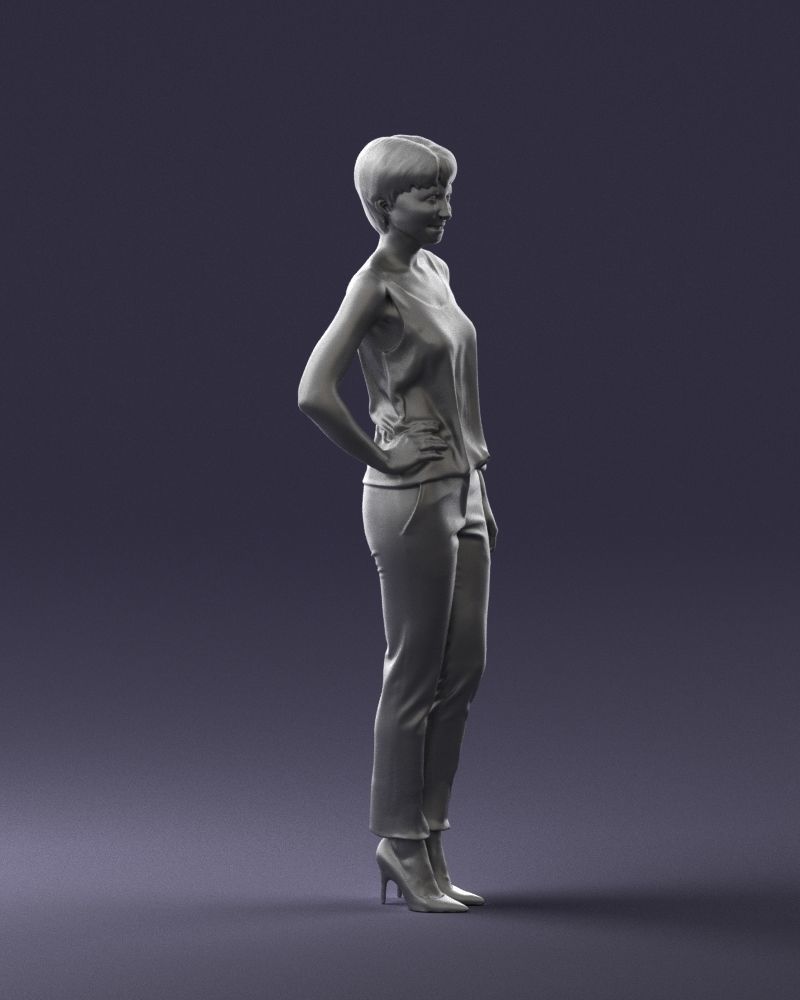 Woman in red suit 0365 3D model_31