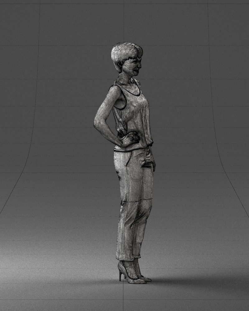 Woman in red suit 0365 3D model_32