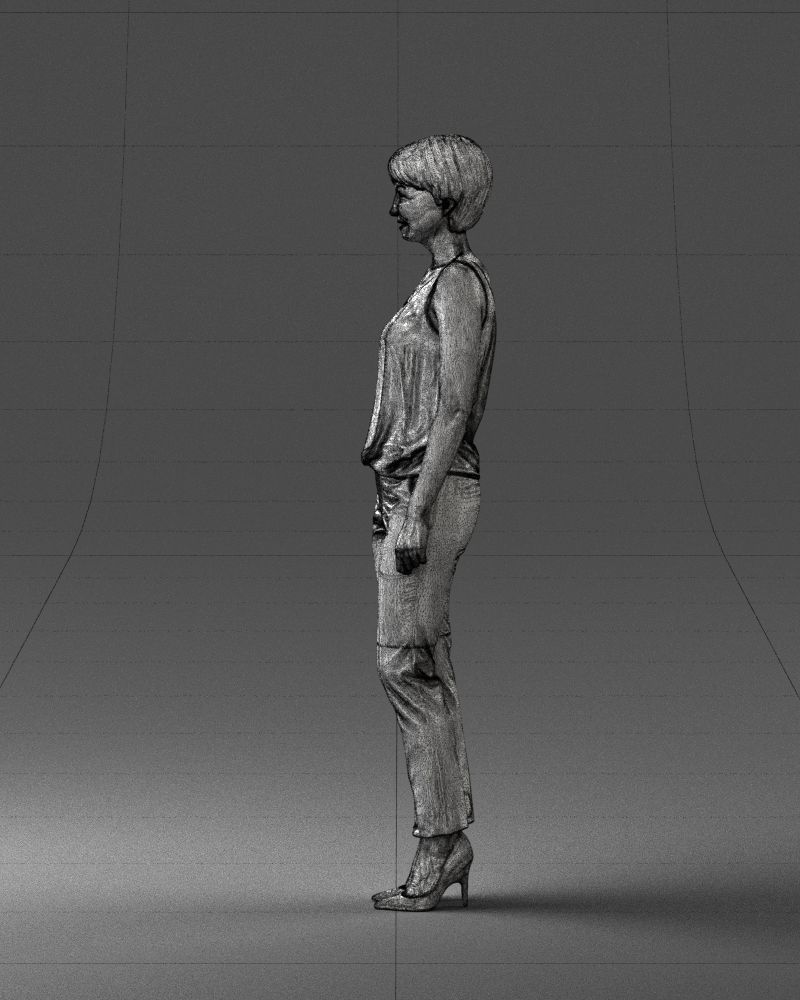 Woman in red suit 0365 3D model_11