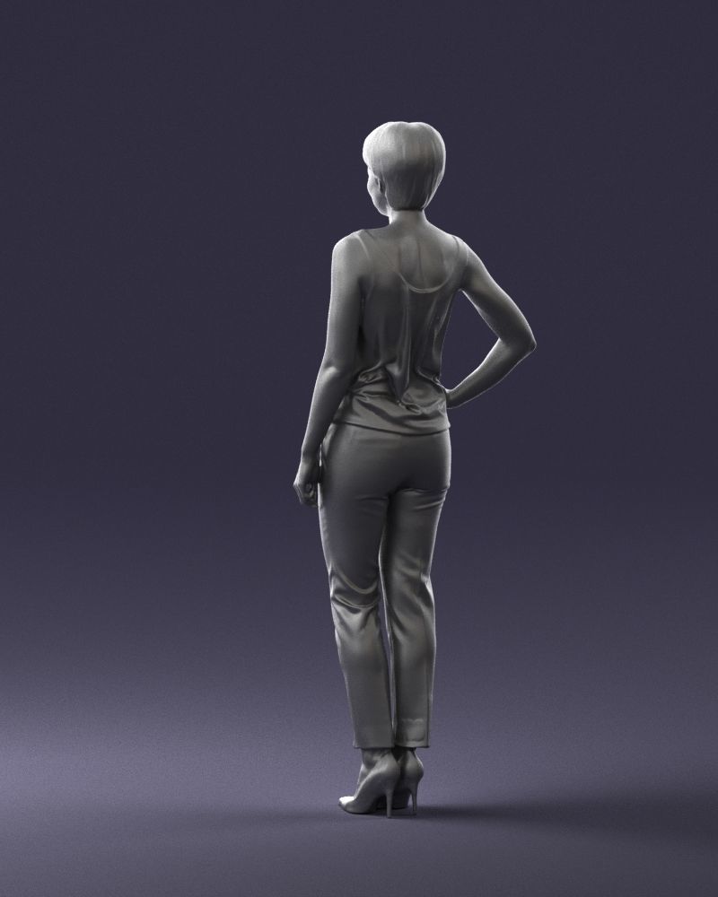 Woman in red suit 0365 3D model_16