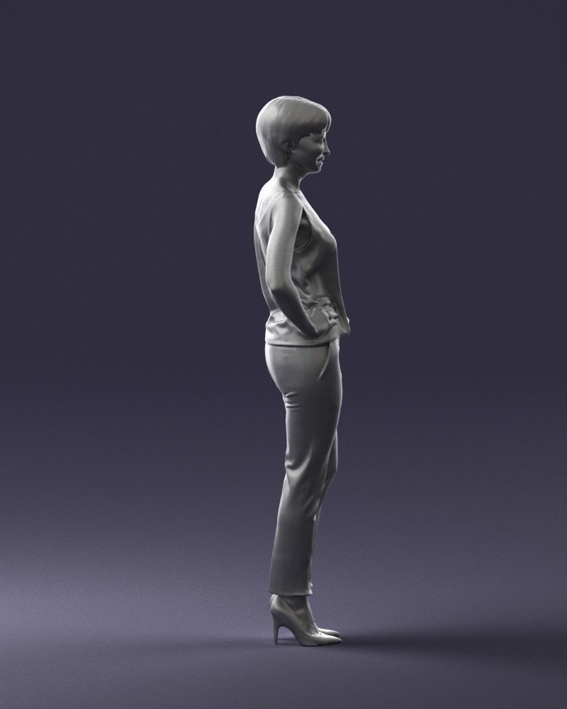 Woman in red suit 0365 3D model_28