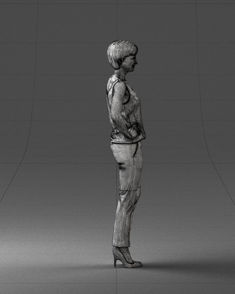 Woman in red suit 0365 3D model_29