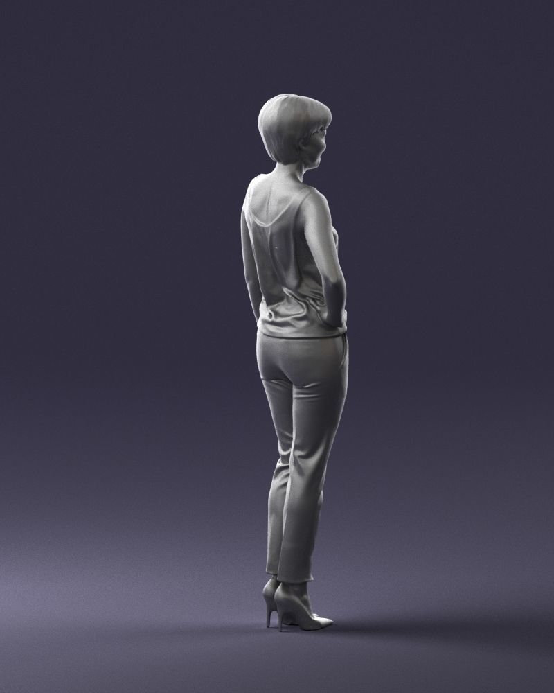 Woman in red suit 0365 3D model_25