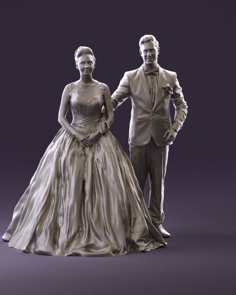 Wedding dress 0556 3D model_4