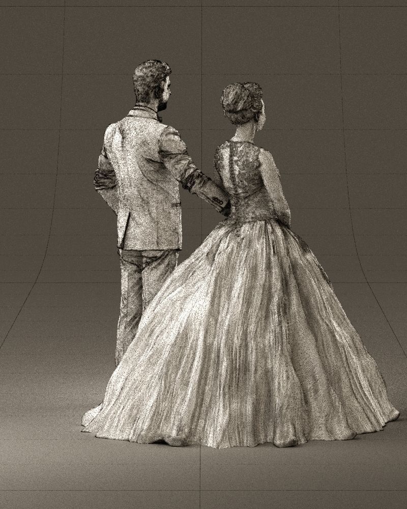 Wedding dress 0556 3D model_17