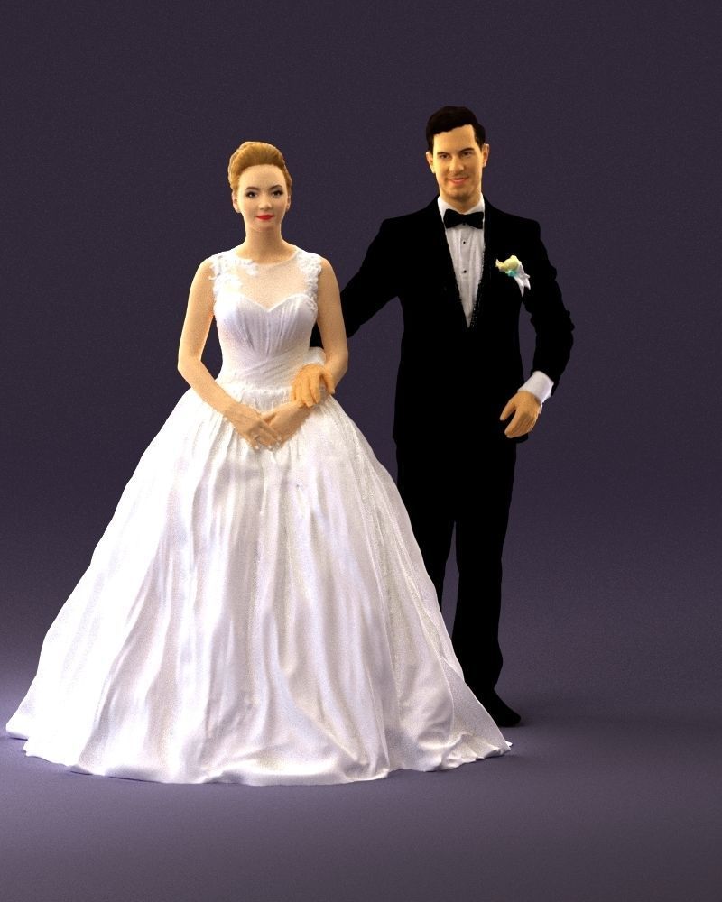 Wedding dress 0556 3D model_3