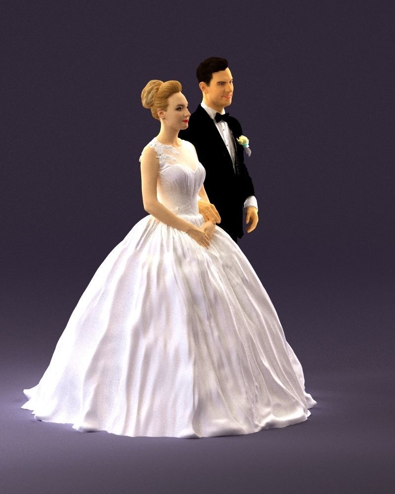 Wedding dress 0556 3D model_9