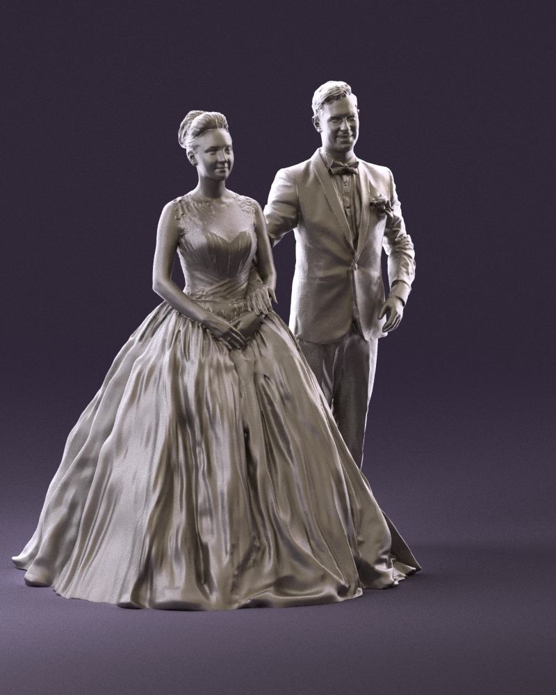 Wedding dress 0556 3D model_7