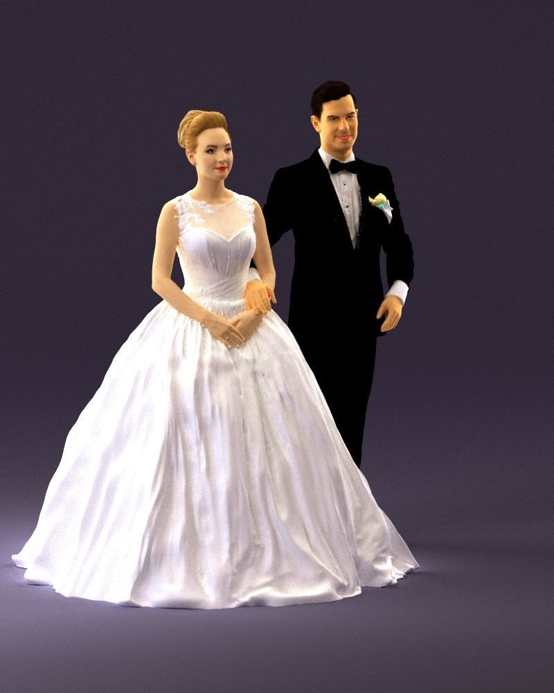 Wedding dress 0556 3D model_6