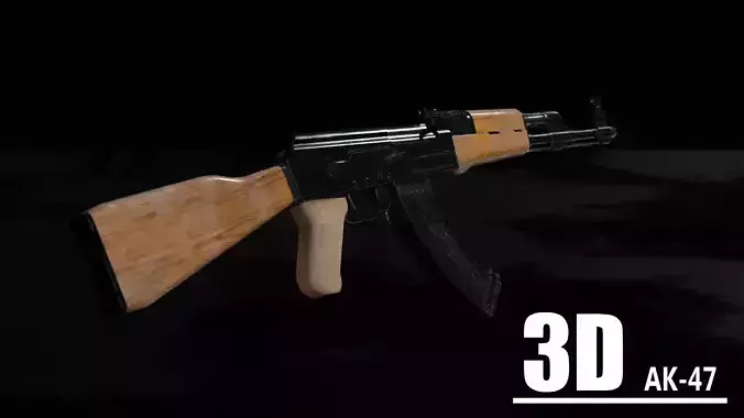 AK-47 rifle 3D model
