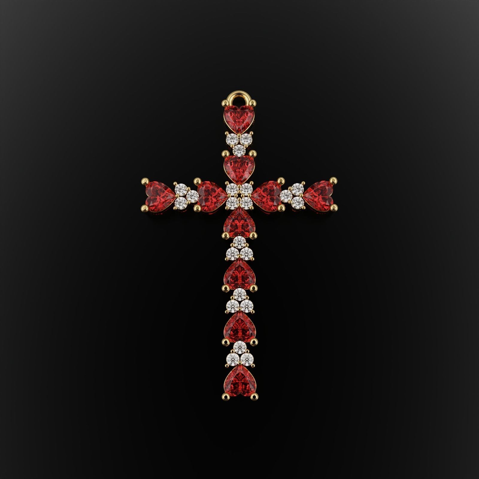 Cross Pendant 3D print model_2