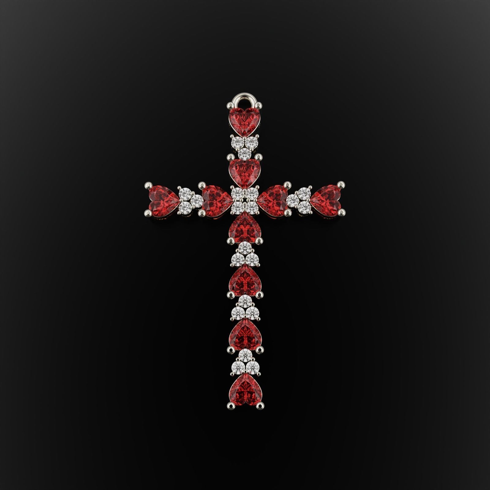 Cross Pendant 3D print model_3