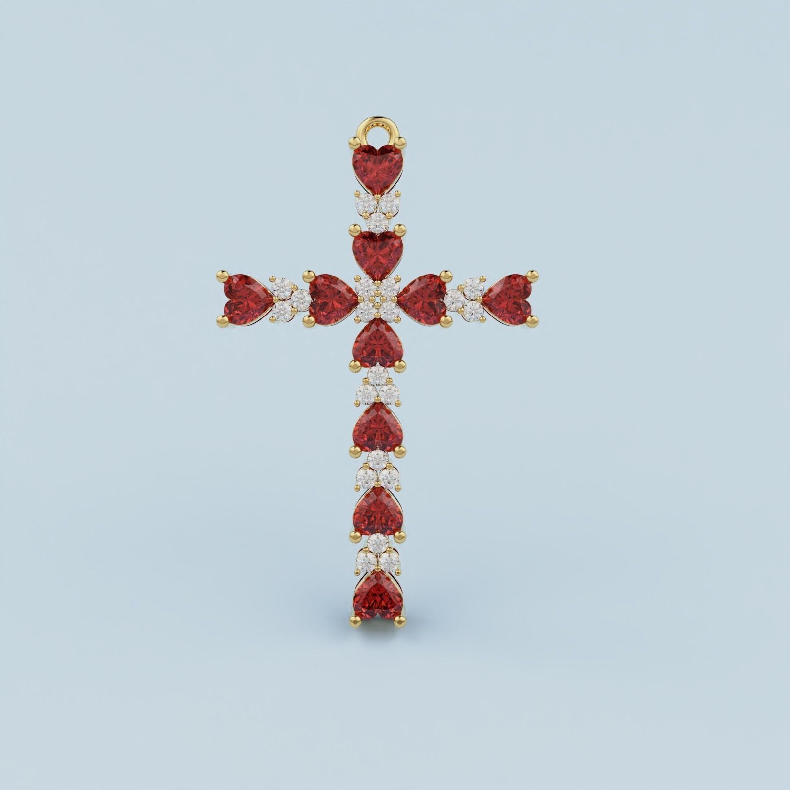 Cross Pendant 3D print model_1