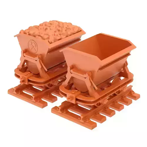 Printable Mining Cart 3D print model