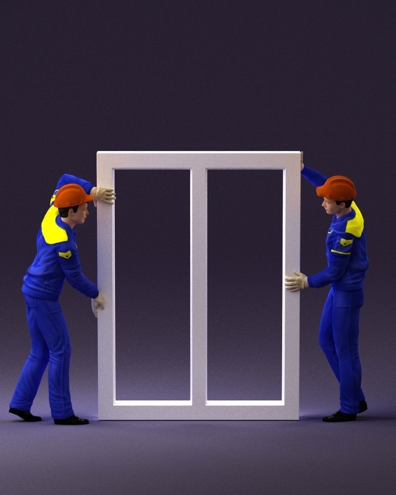 builders with window 1090 3D model_6