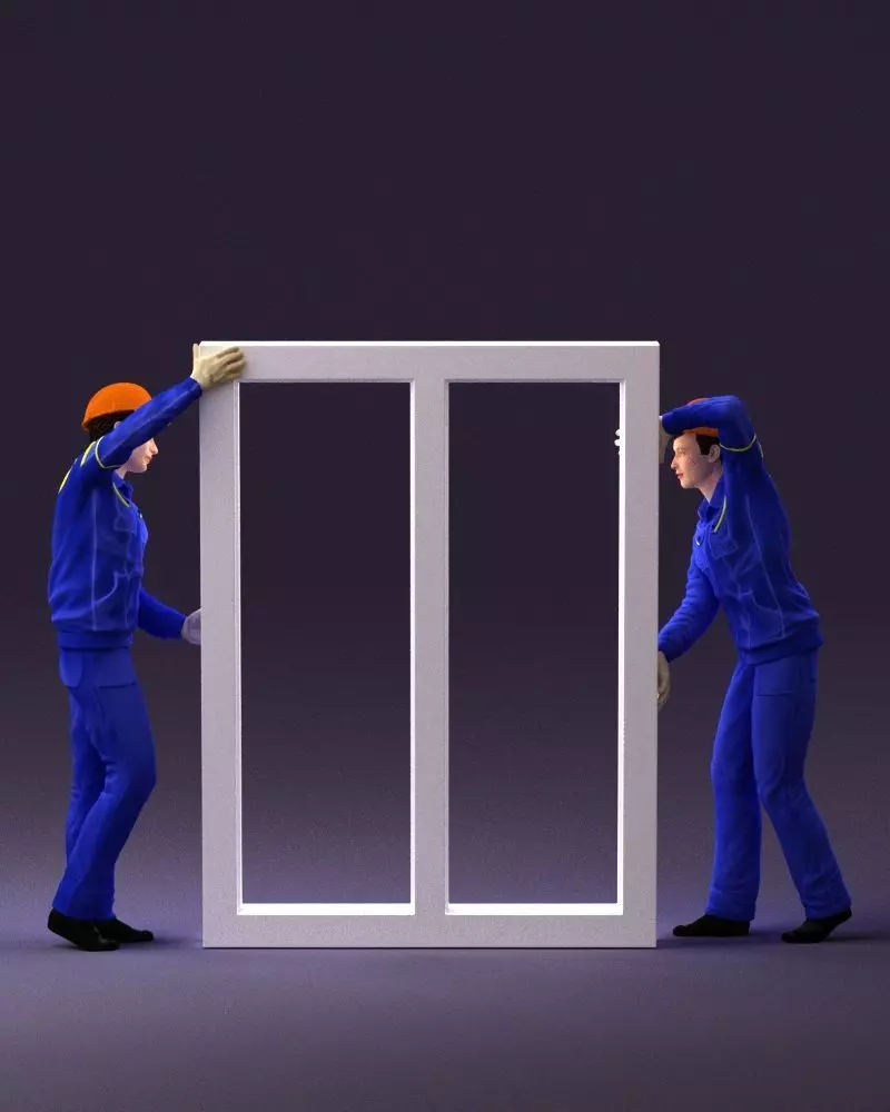 builders with window 1090 3D model_0