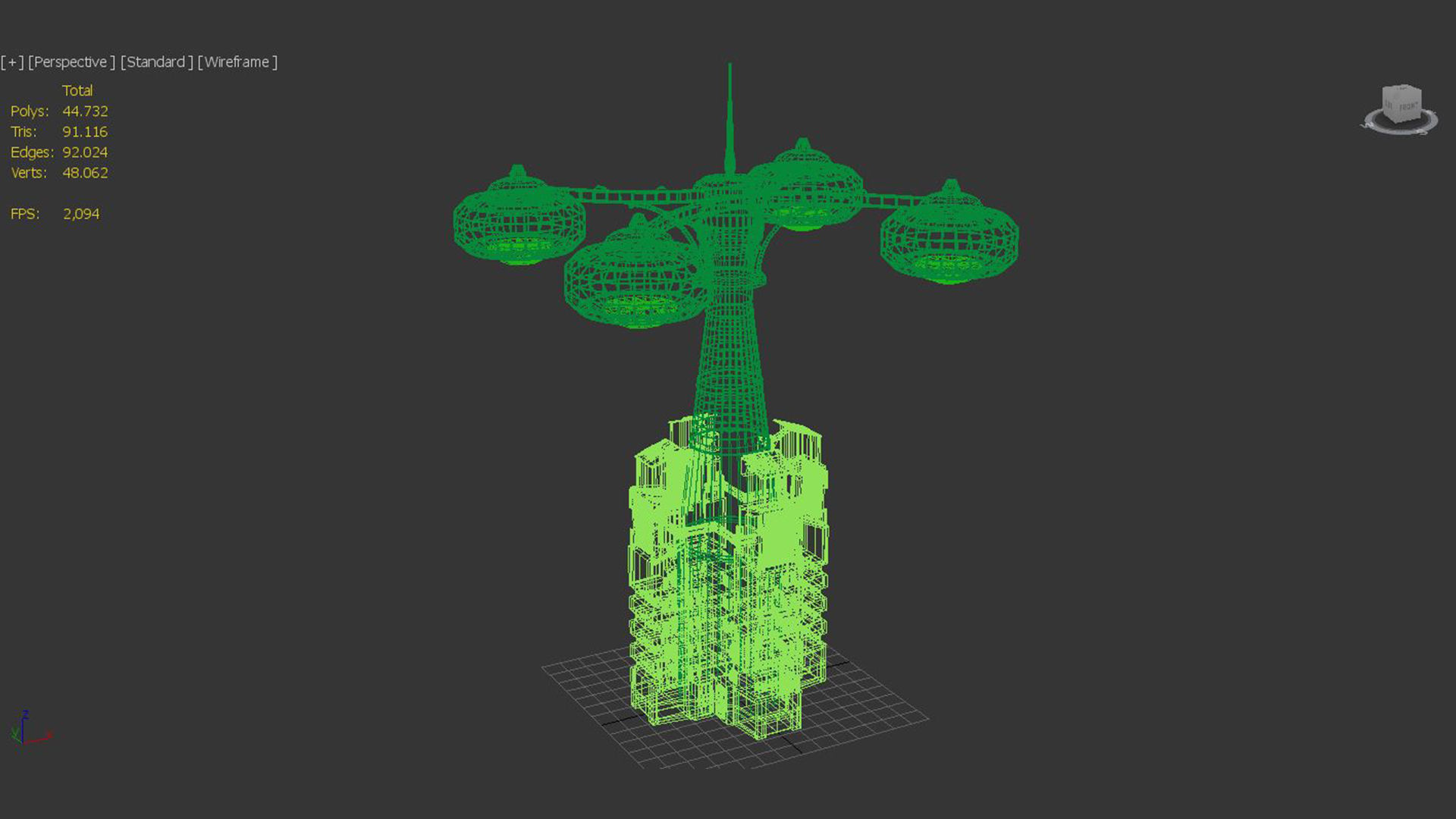 Sci-Fi Building 9 3D model_6