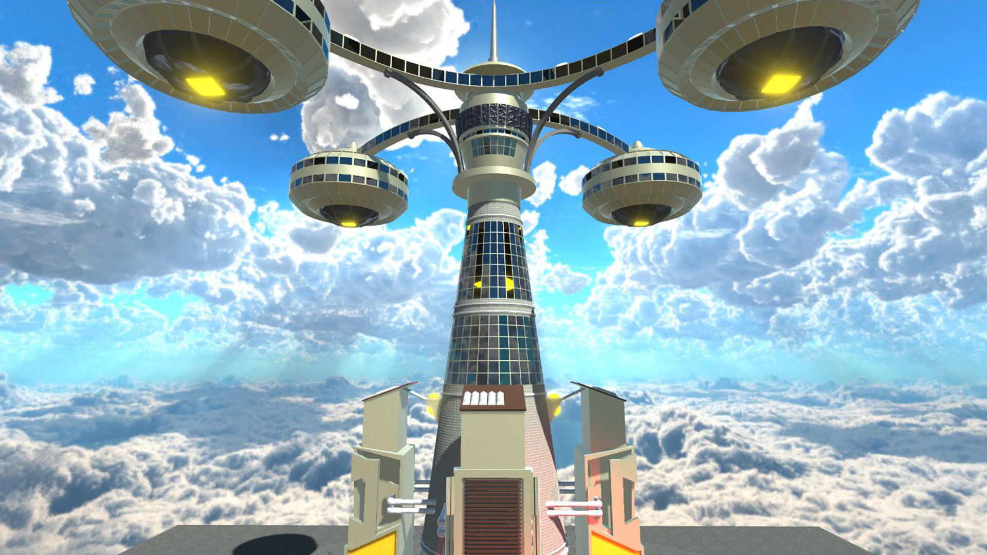 Sci-Fi Building 9 3D model_5