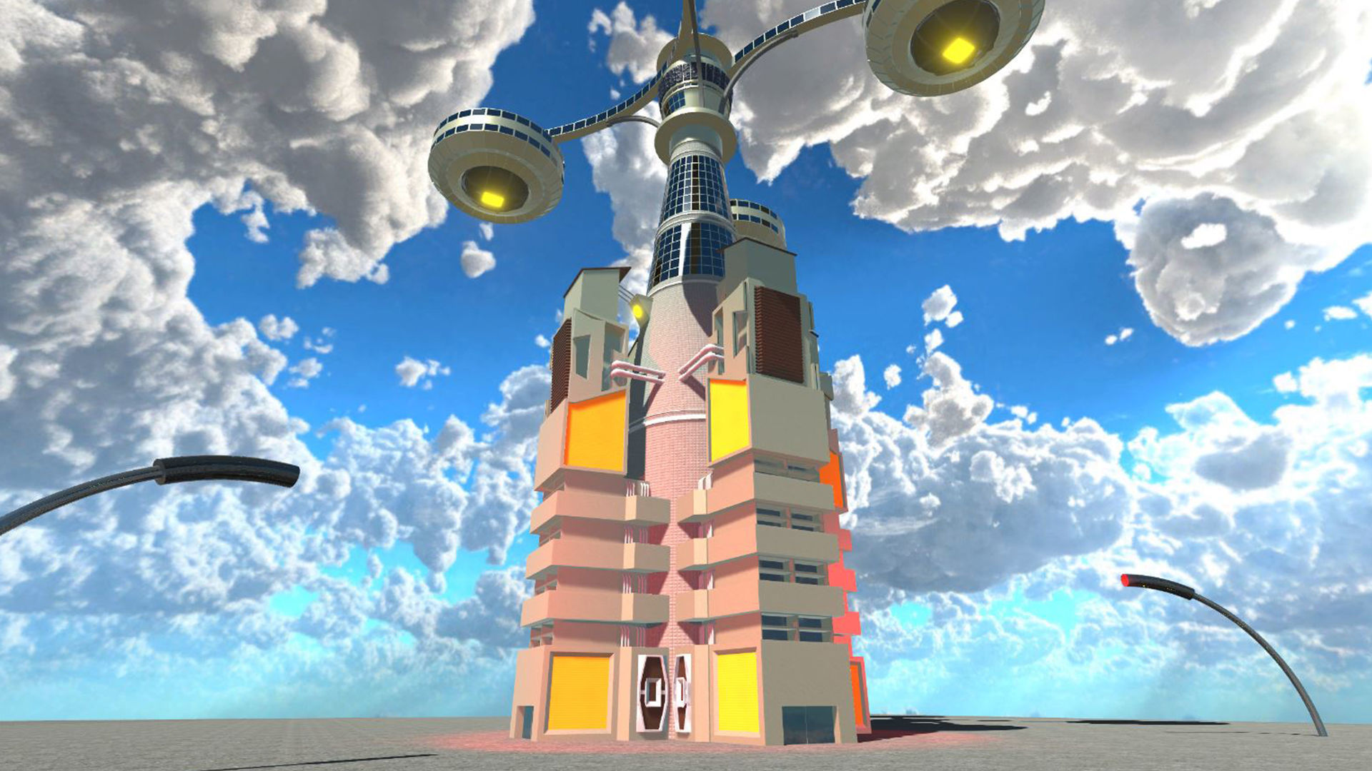 Sci-Fi Building 9 3D model_1
