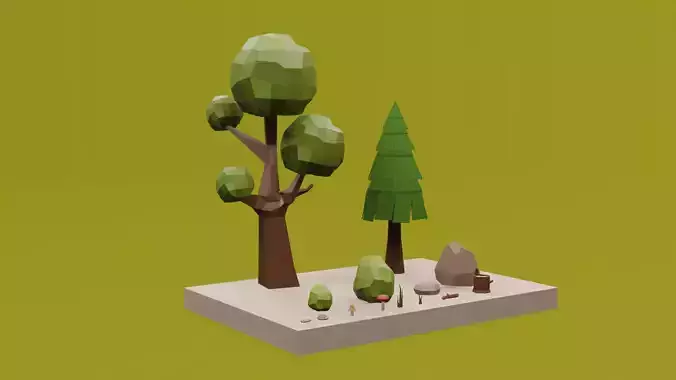 Low-poly nature pack