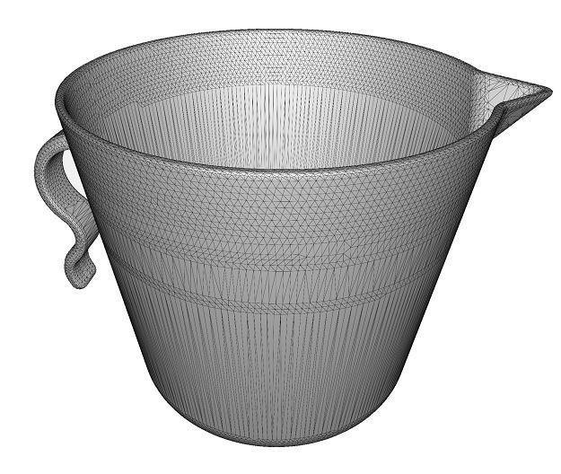 Plastic Bath Mug Low-poly 3D model_3