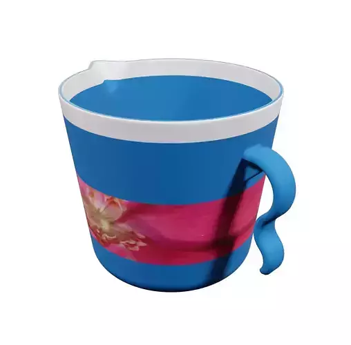 Plastic Bath Mug Low-poly 3D model