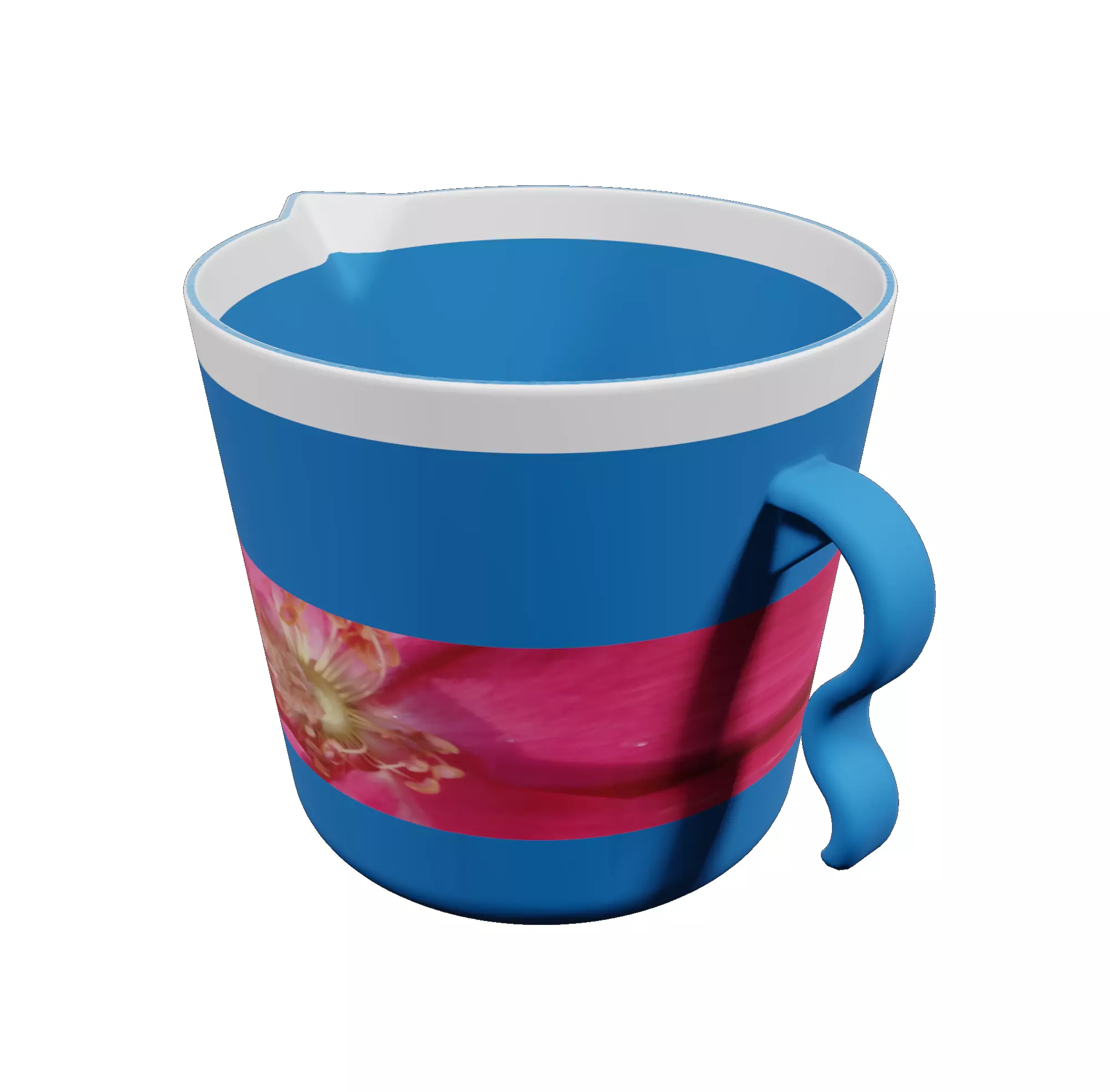 Plastic Bath Mug Low-poly 3D model_0