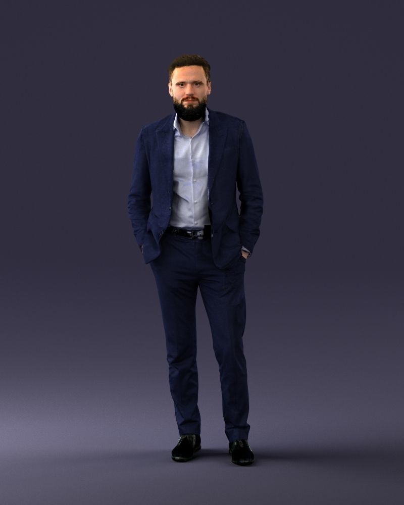 000014 Man in suit 0421-2 3D model_3