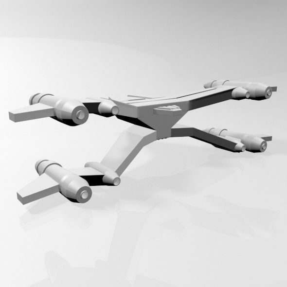 Space Fighter 02 3D model_3