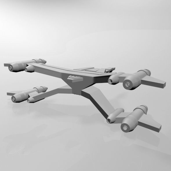 Space Fighter 02 3D model_1