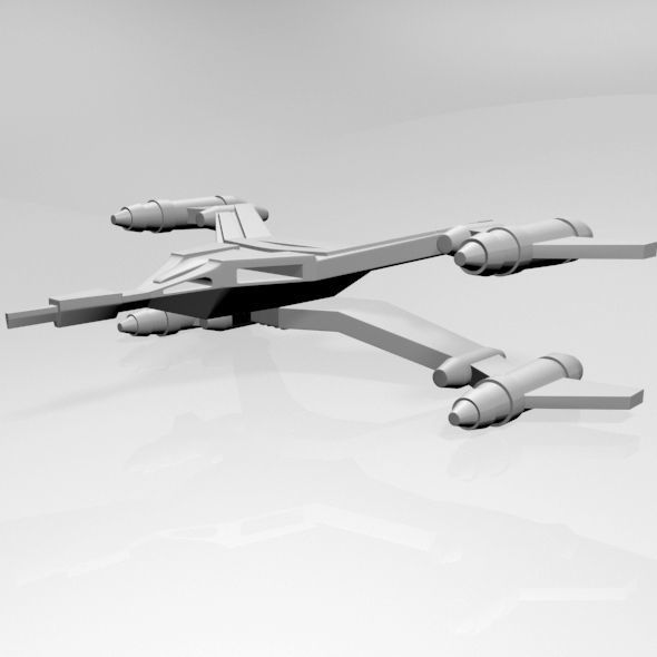 Space Fighter 02 3D model_2