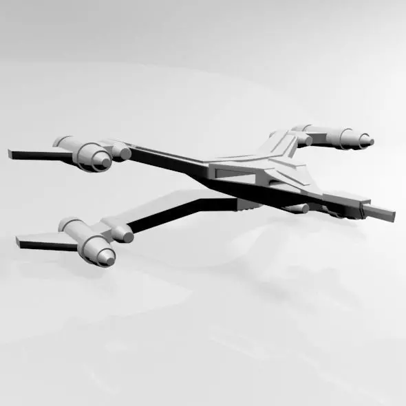 Space Fighter 02 3D model_0