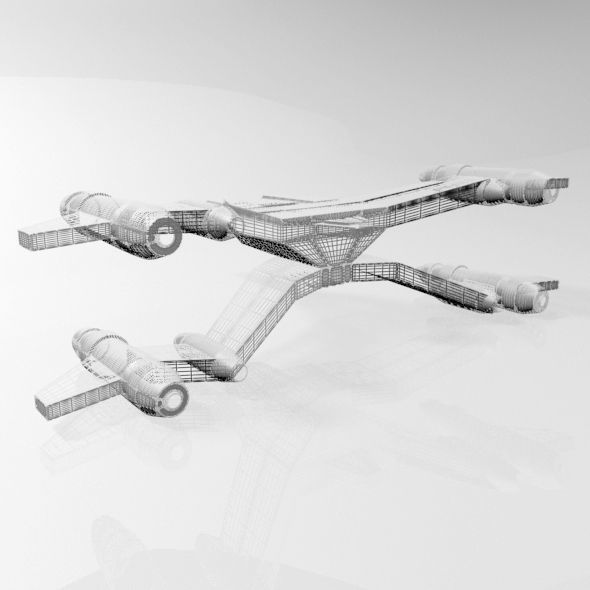 Space Fighter 02 3D model_4