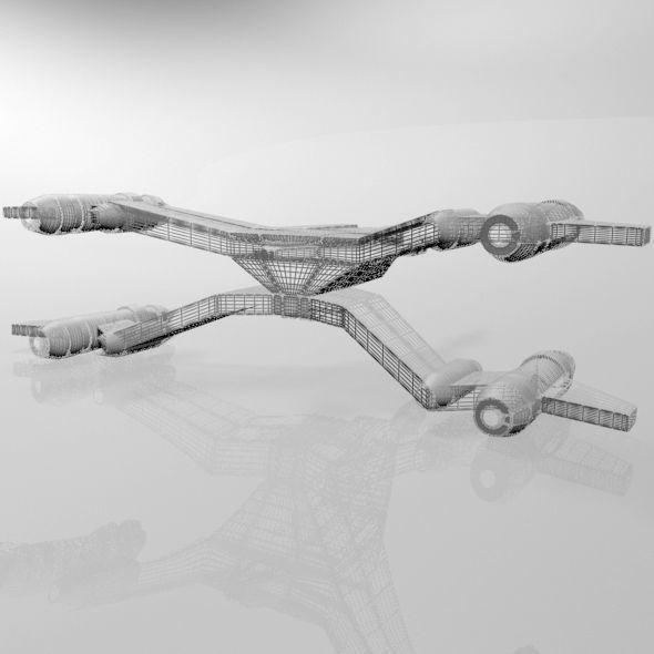 Space Fighter 02 3D model_5