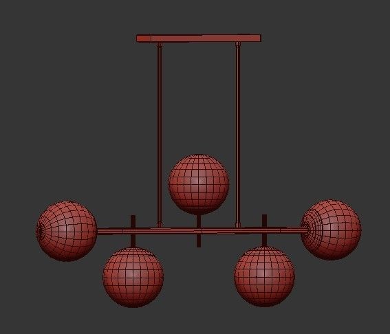 HARMONY GLOBES ISLAND CHANDELIER 3D model_1