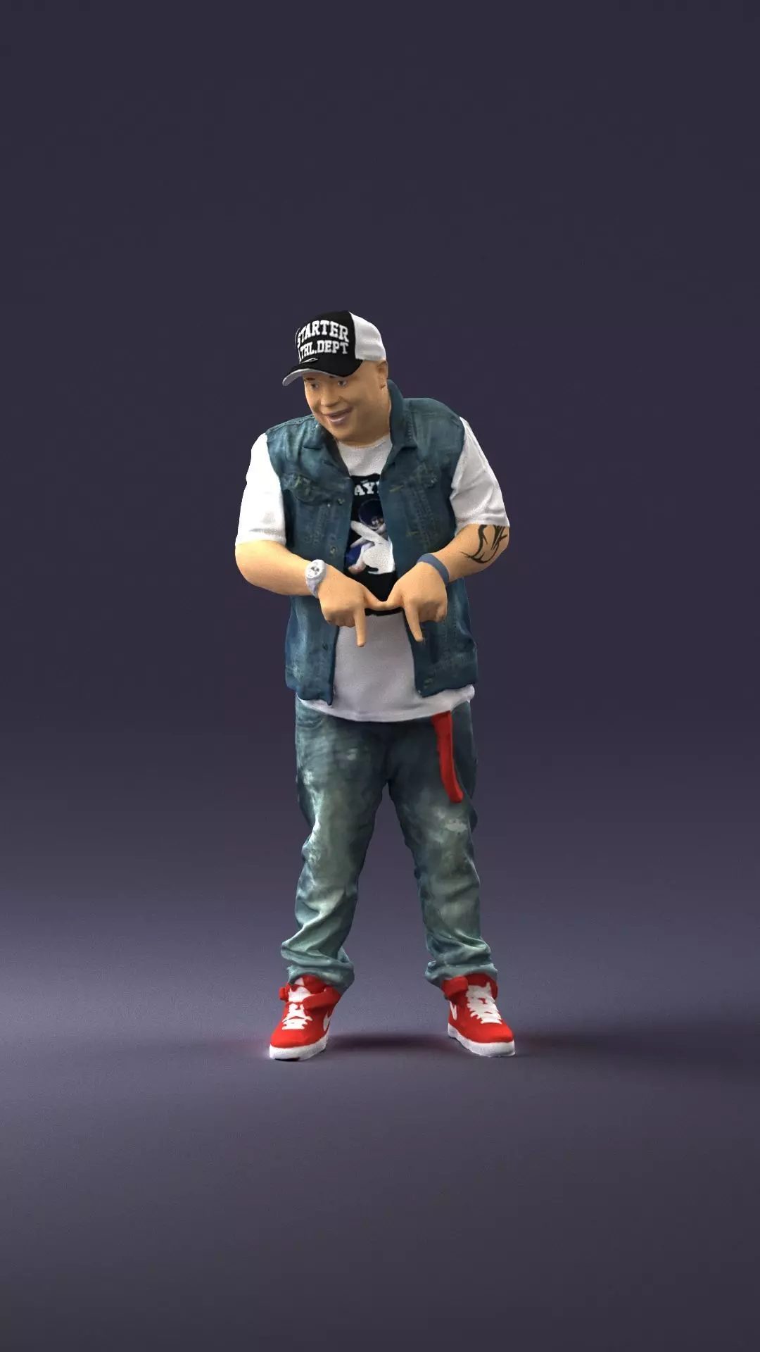 000680 Hip Hop Male Dancer STL Miniature 3D print model