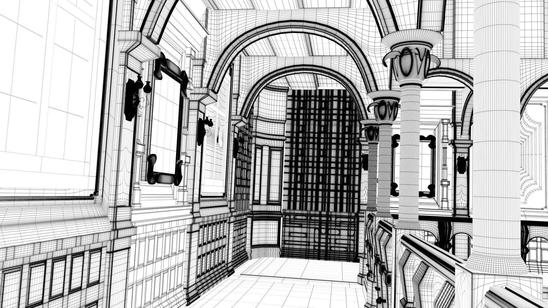 Old Mansion Way 3D model_6