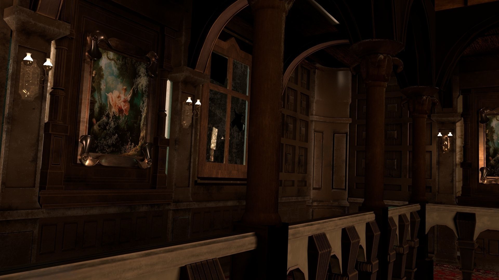 Old Mansion Way 3D model_4