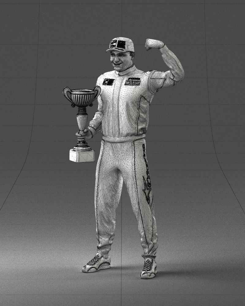 000179 Race Car Driver Champion 0906 3D model_32