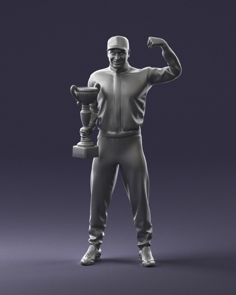 000179 Race Car Driver Champion 0906 3D model_34