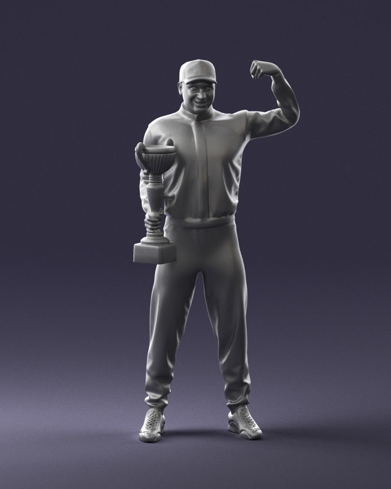 000179 Race Car Driver Champion 0906 3D model_4