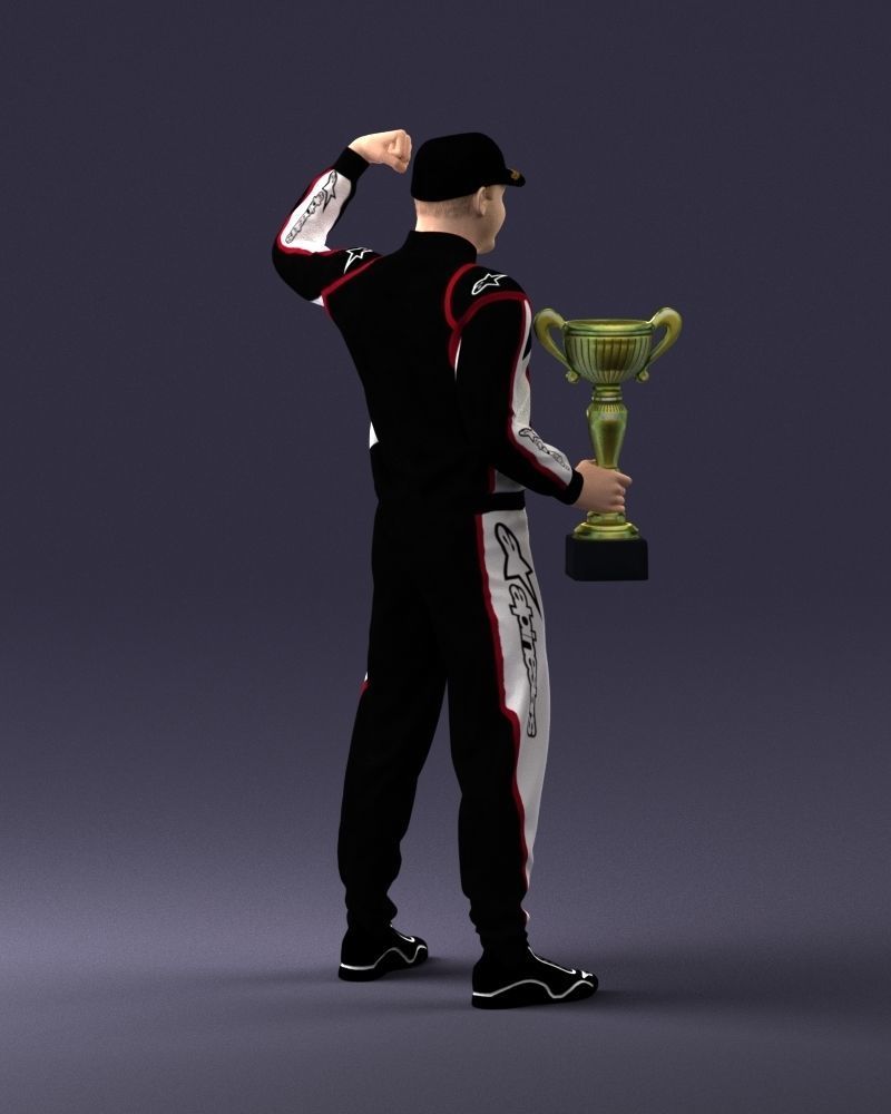 000179 Race Car Driver Champion 0906 3D model_15
